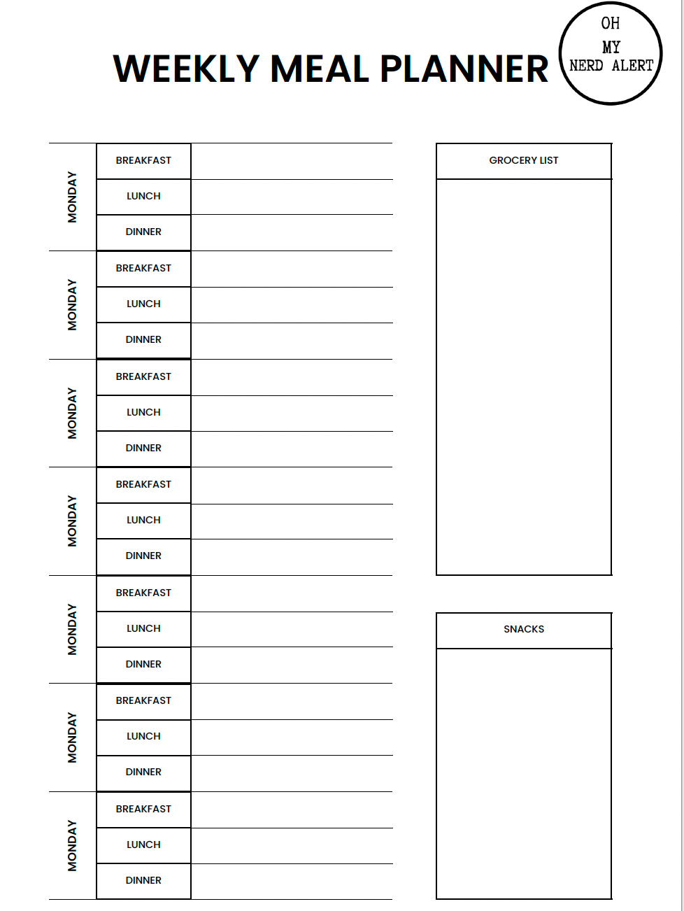 Downloadbare Templates voor je Croc Planner